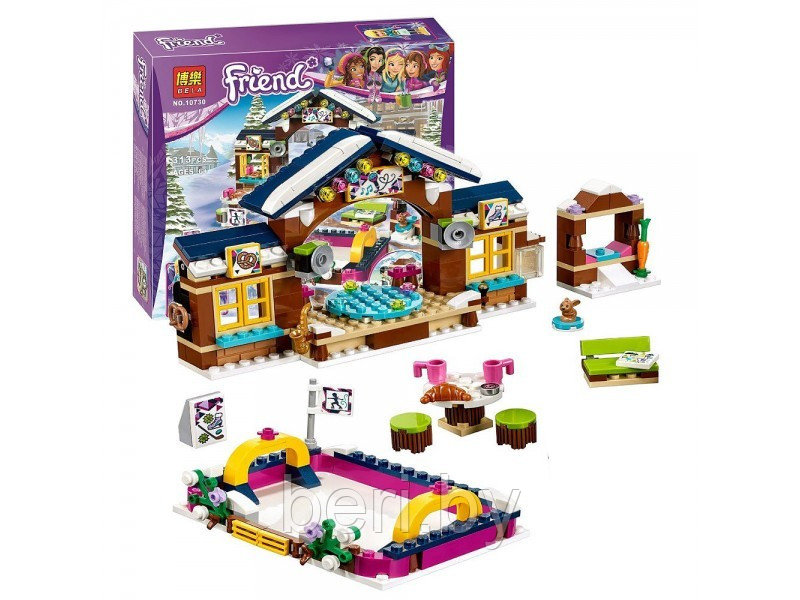 КОНСТРУКТОР Bela 10730 Friends "Горнолыжный курорт: Каток" 313 дет. аналог LEGO Friends 41322, Bela Френдс - фото 5 - id-p99676057