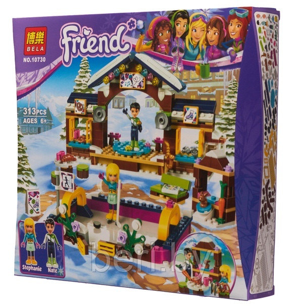 КОНСТРУКТОР Bela 10730 Friends "Горнолыжный курорт: Каток" 313 дет. аналог LEGO Friends 41322, Bela Френдс - фото 2 - id-p99676057