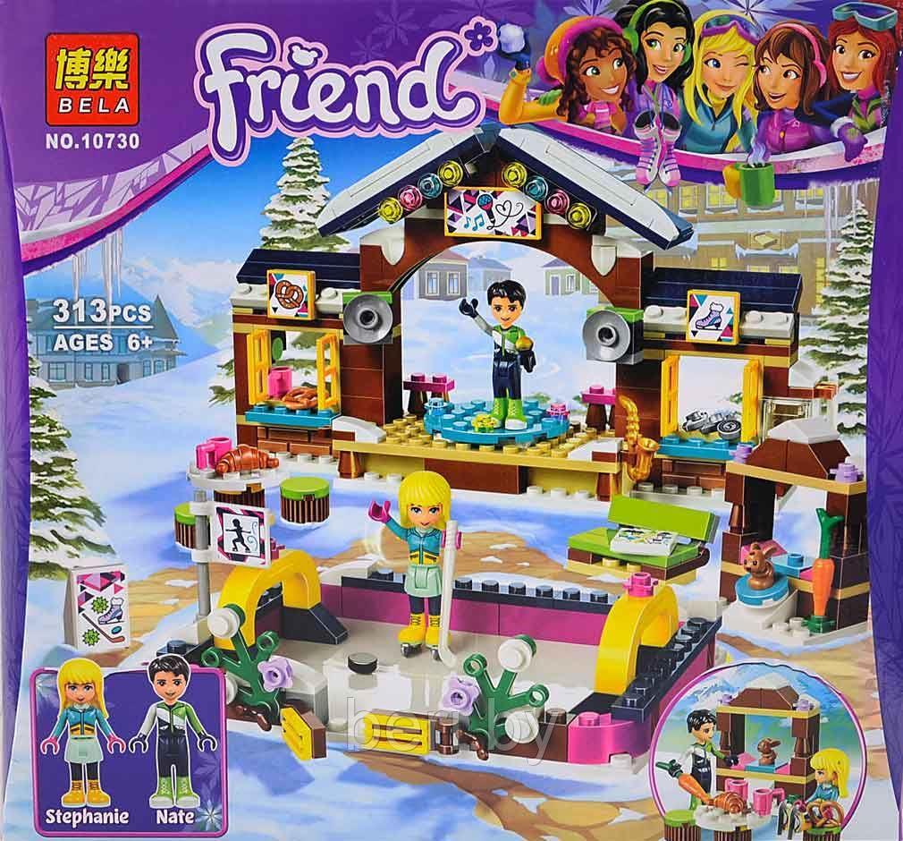 КОНСТРУКТОР Bela 10730 Friends "Горнолыжный курорт: Каток" 313 дет. аналог LEGO Friends 41322, Bela Френдс 