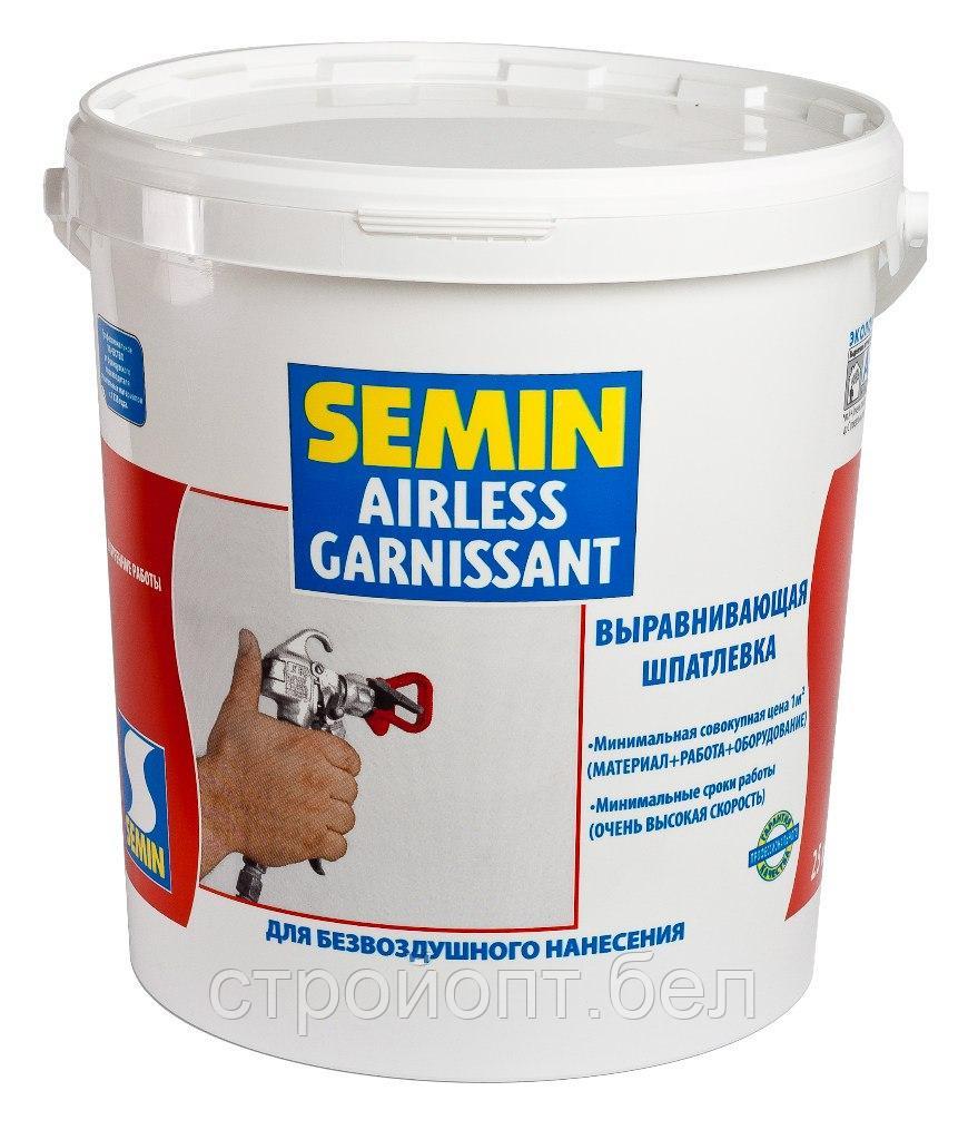 Выравнивающая шпатлевка для безвоздушного нанесения Semin Airless Garnissant (белая крышка), 25 кг