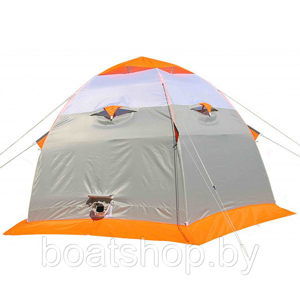 Зимняя палатка Лотос 3С Бело-оранжевый - фото 1 - id-p89395336