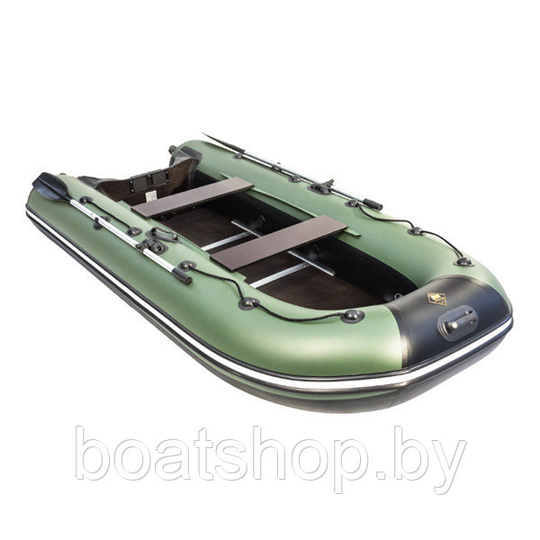 Надувная моторно-килевая лодка Ривьера Компакт 3200 СК "Касатка" зеленый/черный - фото 3 - id-p94306205
