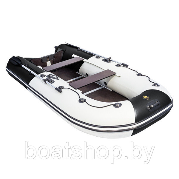 Надувная моторно-килевая лодка Ривьера Компакт 3200 СК "Комби" светло-серый/черный - фото 3 - id-p94306215