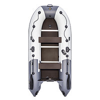 Надувная моторно-килевая лодка Ривьера Компакт 3200 СК "Комби" светло-серый/графит