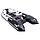 Надувная моторно-килевая лодка Ривьера Компакт 3400 СК "Комби" светло-серый/черный, фото 2