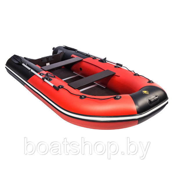 Надувная моторно-килевая лодка Ривьера Компакт 3400 СК "Комби" красный/черный - фото 3 - id-p94315438
