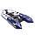Надувная моторно-килевая лодка Ривьера Компакт 3400 СК "Комби" светло-серый/синий, фото 2