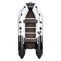 Надувная моторно-килевая лодка Ривьера Компакт 3600 СК "Комби" светло-серый/черный, фото 1