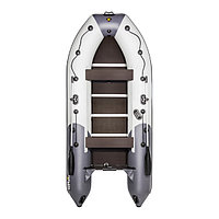 Надувная моторно-килевая лодка Ривьера Компакт 3600 СК «Комби» светло-серый/графит