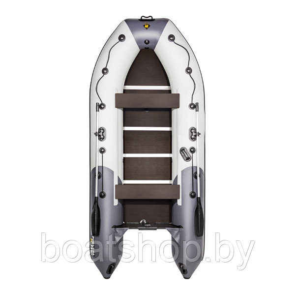 Надувная моторно-килевая лодка Ривьера Компакт 3600 СК «Комби» светло-серый/графит, фото 1