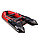 Надувная моторно-килевая лодка Ривьера Компакт 3600 СК "Комби" красный/черный, фото 2