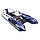 Надувная моторно-килевая лодка Ривьера Компакт 3600 СК "Комби" светло-серый/синий, фото 2