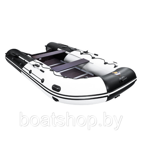 Надувная моторно-килевая лодка Ривьера Максима 3800 СК "Комби" светло-серый/черный - фото 3 - id-p94333445