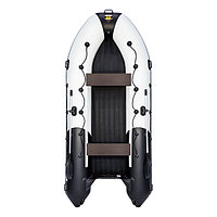 Надувная моторная лодка Ривьера 4000 НДНД Гидролыжа "Комби" светло-серый/черный