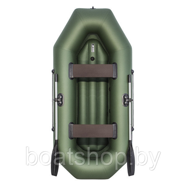 Надувная гребная лодка Аква-Оптима 260 НД зеленый, фото 1