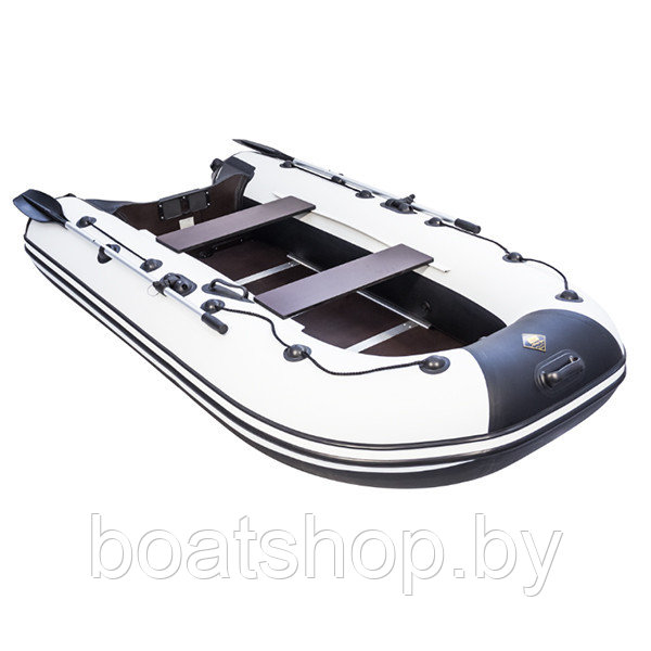 Надувная моторно-килевая лодка Ривьера Компакт 2900 СК "Касатка" светло-серый/черный - фото 3 - id-p94706820