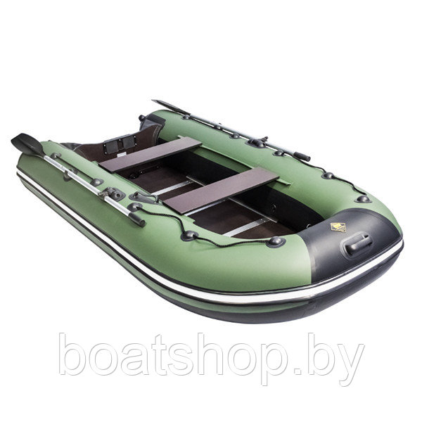 Надувная моторно-килевая лодка Ривьера Компакт 2900 СК "Касатка" зеленый/черный - фото 3 - id-p94707328