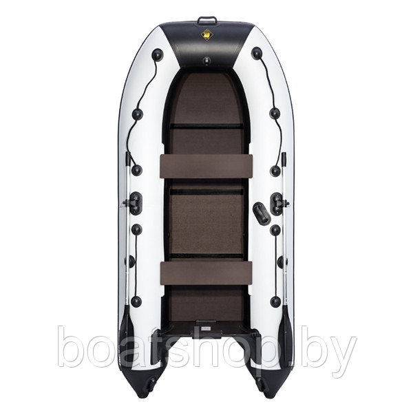 Надувная моторная лодка Ривьера Компакт 3200 С "Касатка" светло-серый/черный, фото 1