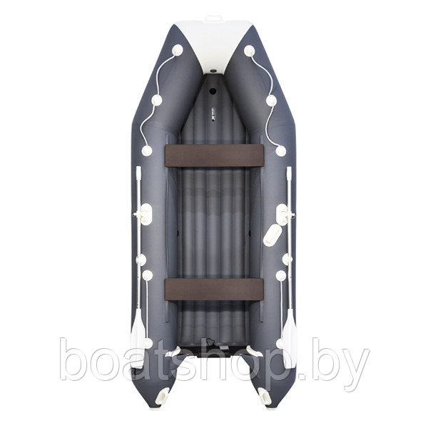 Надувная моторная лодка Аква 3600 НДНД графит/светло-серый
