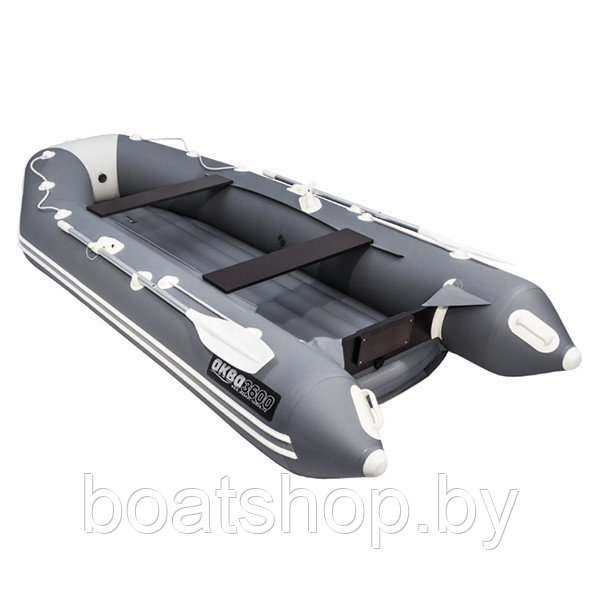 Надувная моторная лодка Аква 3600 НДНД графит/светло-серый - фото 2 - id-p94760147