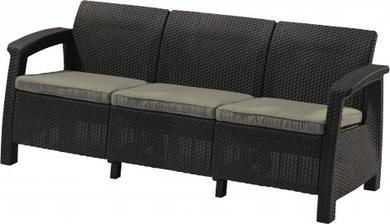 Скамья трехместная CORFU II MAX LOVE SEAT, графит