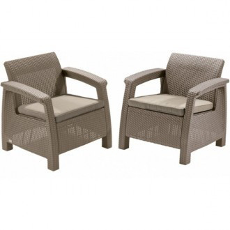Комплект мебели Corfu Duo Set, коричневый - фото 6 - id-p99720621