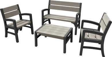 Комплект мебели MONTERO WLF Bench set (диван, 2кресла, столик) - фото 1 - id-p99720669