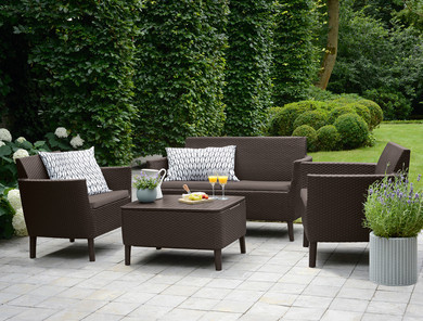 Комплект мебели Salemo 2-sofa set (Салемо), коричневый - фото 1 - id-p99720742