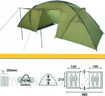 Туристическая палатка 4-х местная SAVAGE 4 Fora купить в Минске - фото 2 - id-p1790918