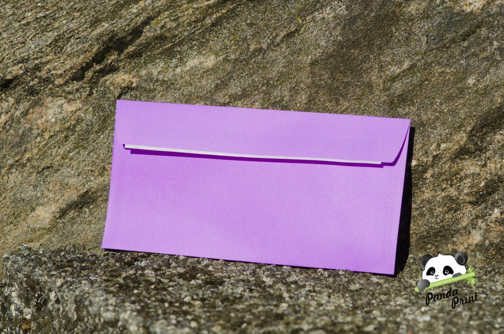 Цветной конверт 110х220 мм Фиолетовый, фото 1