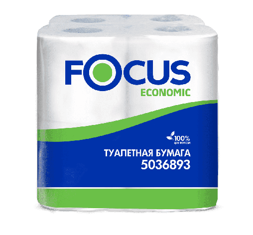 Туалетная бумага FOCUS Economic, 2 слоя, 8 шт., фото 2