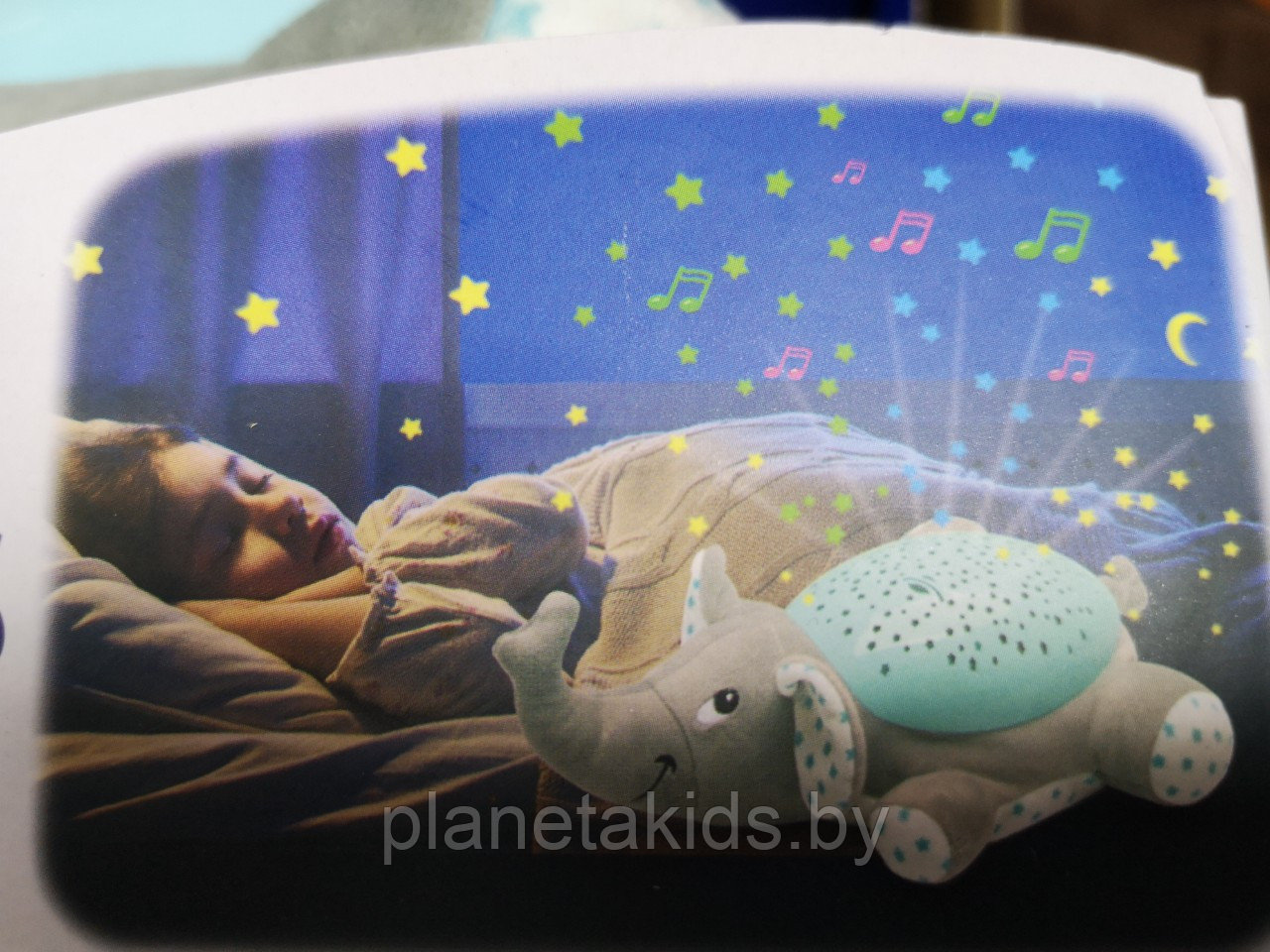 Детский плюшевый ночник проектор JLD 333-34А - фото 1 - id-p99784326