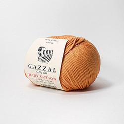 Пряжа Gazzal Baby Cotton цвет 3465 тыквенный