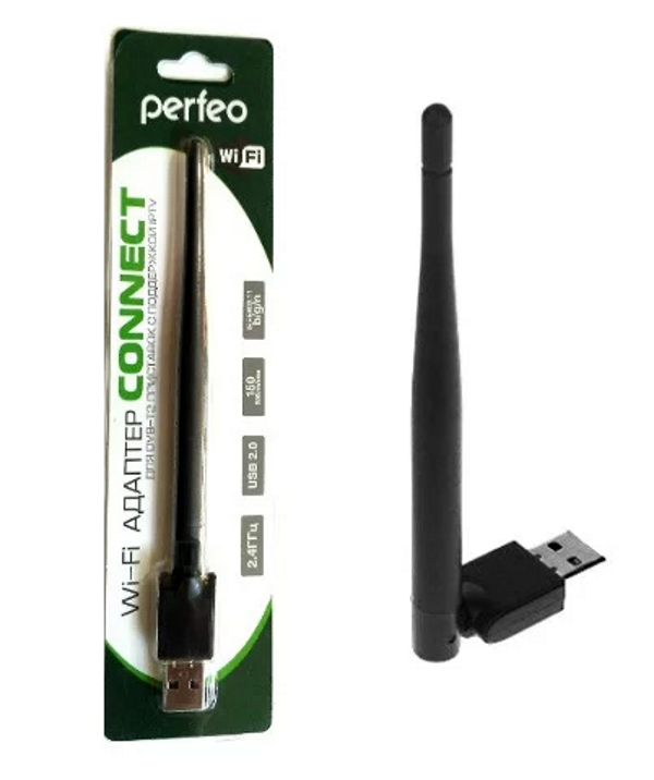 Адаптер беспроводной PERFEO CONNECT USB-WIFI для цифровых приставок с поддержкой WiFi и IPTV - фото 3 - id-p99793197