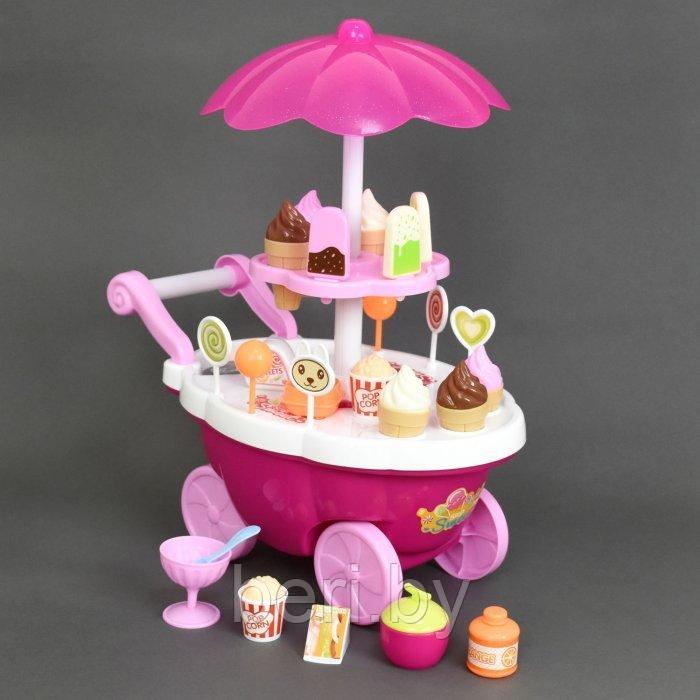 668-25 Игровой набор Магазин сладостей свет звук 39 предметов цвет розовый - фото 2 - id-p99795619