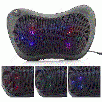 Массажная роликовая подушка с ИК-прогревом Massage Pillow FITSTUDIO (6 мини-роликов, черная)