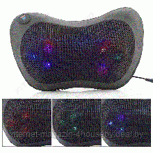 Массажная роликовая подушка с ИК-прогревом Massage Pillow FITSTUDIO (6 мини-роликов, черная)