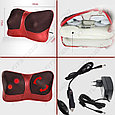 Массажная роликовая подушка с ИК-прогревом Massager Pillow FITSTUDIO (2 режима, красная), фото 7