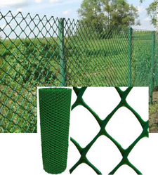 Сетка пластиковая садовая яч. 60х60 мм., высота 1,5 м. зеленая (рулон 10 м.п.)