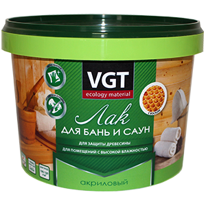 Лак акриловый для саун VGT 2,5 кг