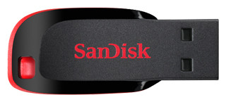 USB Flash SanDisk Cruzer Blade Black 128GB (SDCZ50-128G-B35) - фото 1 - id-p99834510