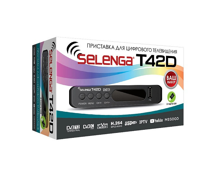 Цифровой телевизионный ресивер SELENGA (2236) Т42D DVB-T2/C/WiFi/MEGOGO/IPTV/Dolby Digital, фото 1