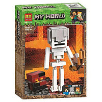 Конструктор Bela 11168 Minecraft Cкелет с кубом магмы (аналог LEGO Minecraft 21150) 142 детали