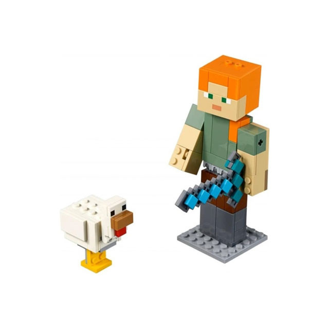 Конструктор Bela 11167 Minecraft Алекс с цыплёнком (аналог LEGO Minecraft 21149) 160 деталей - фото 2 - id-p99835234
