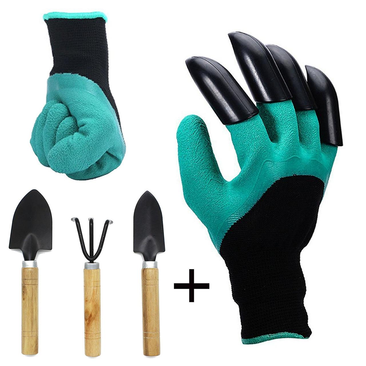 Cадовые перчатки с когтями Garden Genie Gloves