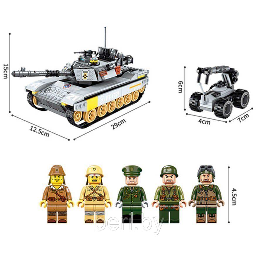 Конструктор Brik 1721 "Военный танк", 482 детали, аналог Lego, брик - фото 2 - id-p99877937