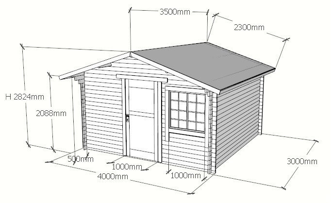 Дачный дом "Неманский" 4х3 м из профилированного бруса толщиной 44мм (базовая комплектация) - фото 5 - id-p67454900