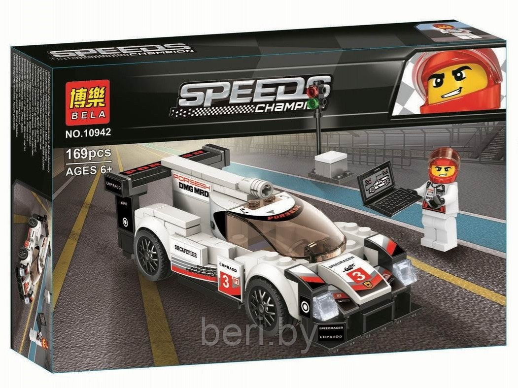 Конструктор Speeds Champion 10942 "Porsche 919 Hybrid" 169 деталей, аналог LEGO 75887 