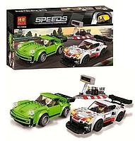 Конструктор Speeds Champion 10946 "Порше 911 RSR и 911 Turbo 3", 409 деталей, аналог LEGO 75888