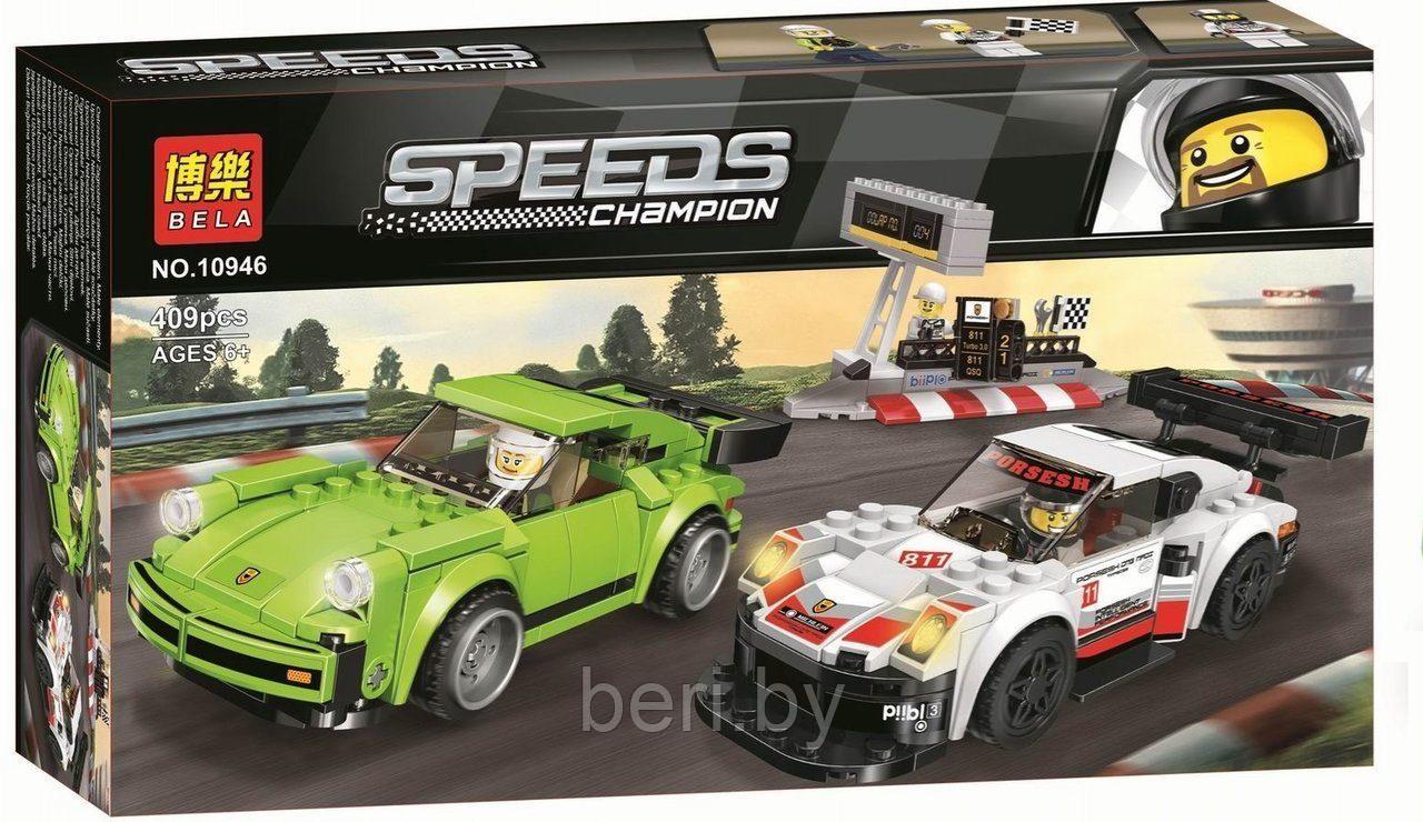 Конструктор Speeds Champion 10946 "Порше 911 RSR и 911 Turbo 3", 409 деталей, аналог LEGO 75888 - фото 3 - id-p99916261